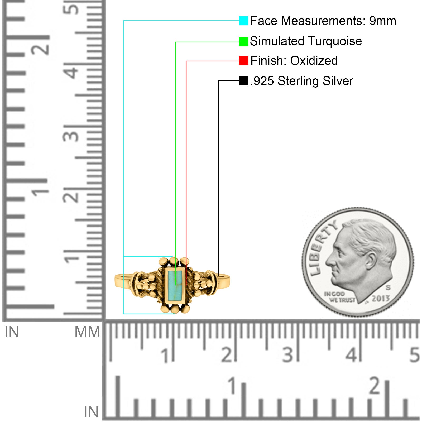 Petite Dainty Emerald Lab Opal Ring Solid Oxidized 925 Sterling Silver
