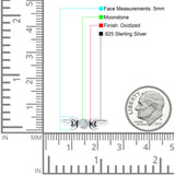 Moon Thumb Ring Statement Fashion Oxidized Lab Created Opal Solid 925 Sterling Silver