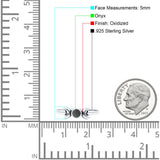 Moon Thumb Ring Statement Fashion Oxidized Lab Created Opal Solid 925 Sterling Silver