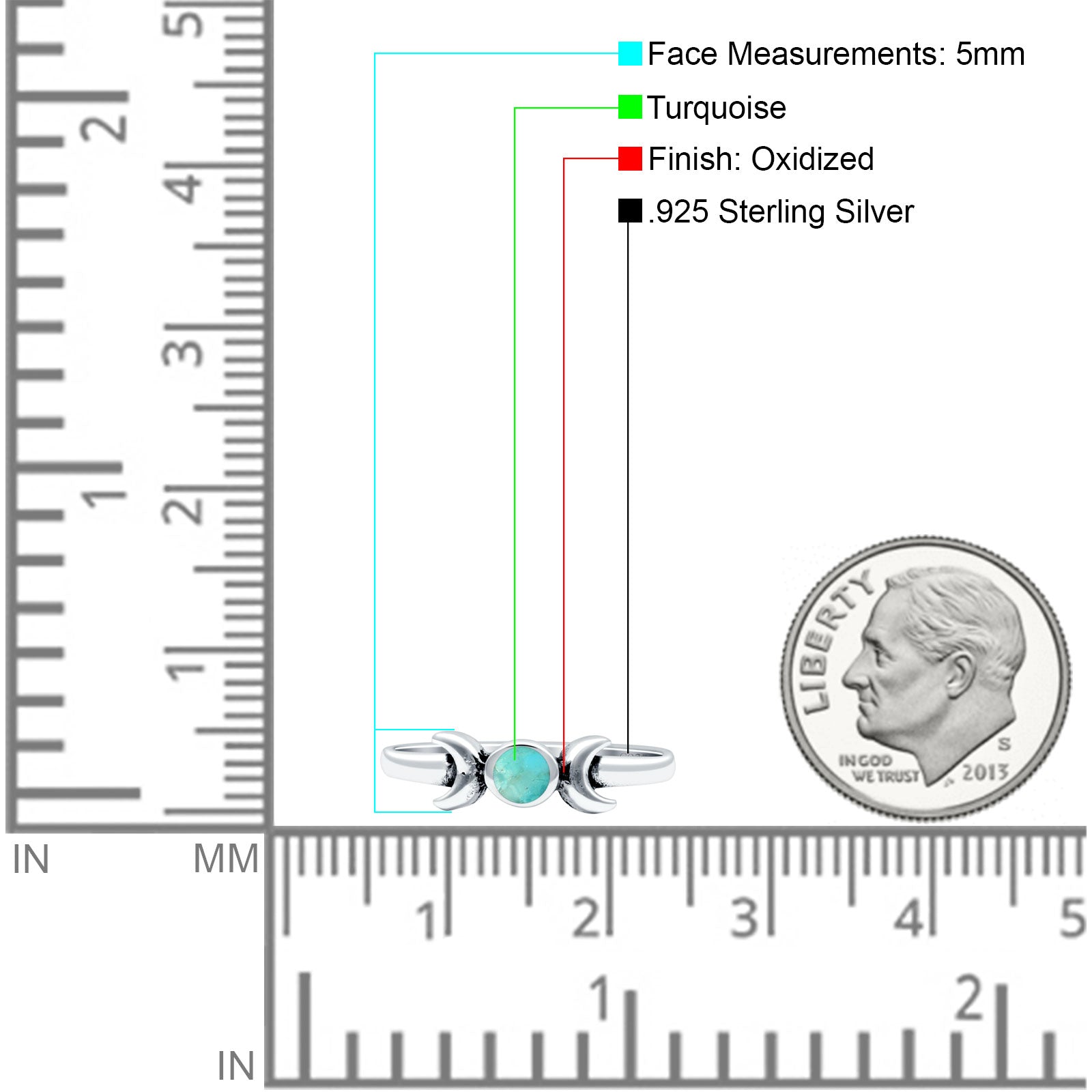 Moon Thumb Ring Statement Fashion Oxidized Lab Created Opal Solid 925 Sterling Silver