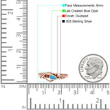 Celtic Infinity Pear Thumb Ring Fashion Oxidized Lab Created Opal Solid 925 Sterling Silver