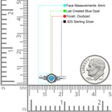 Vintage Style Oval Thumb Ring Statement Fashion Oxidized Lab Created Opal Solid 925 Sterling Silver