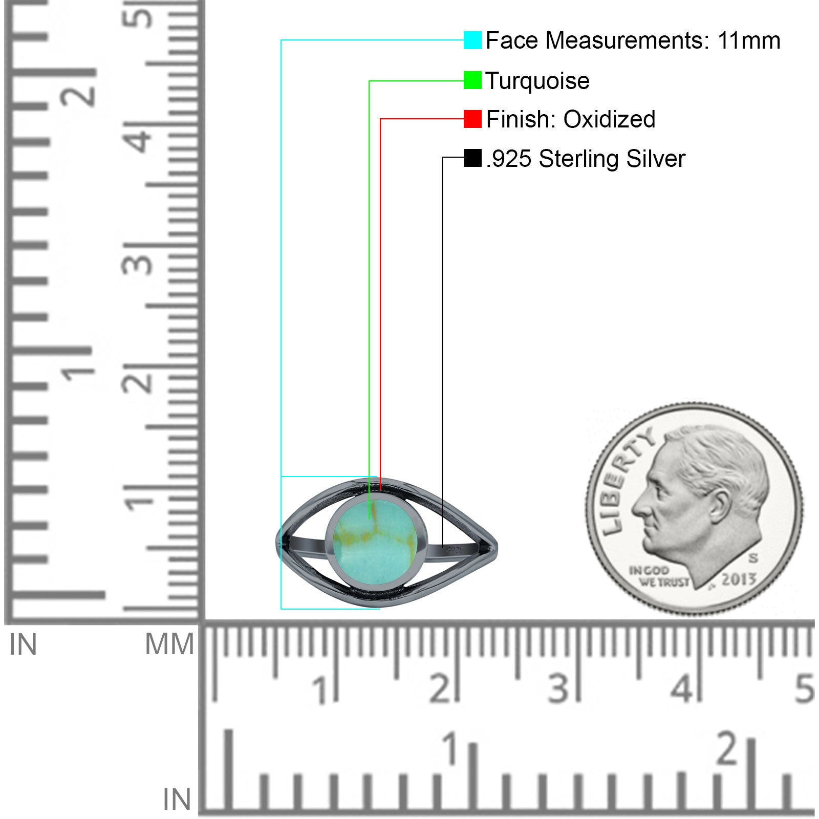 Round Thumb Ring Statement Fashion Oxidized Lab Created Opal Solid 925 Sterling Silver