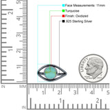 Round Thumb Ring Statement Fashion Oxidized Lab Created Opal Solid 925 Sterling Silver