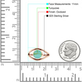 Round Thumb Ring Statement Fashion Oxidized Lab Created Opal Solid 925 Sterling Silver