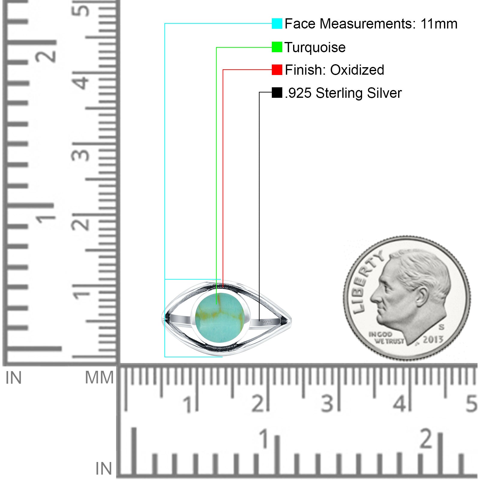 Round Thumb Ring Statement Fashion Oxidized Lab Created Opal Solid 925 Sterling Silver