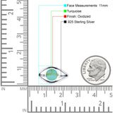 Round Thumb Ring Statement Fashion Oxidized Lab Created Opal Solid 925 Sterling Silver