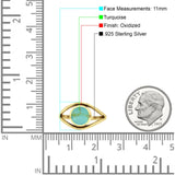 Round Thumb Ring Statement Fashion Oxidized Lab Created Opal Solid 925 Sterling Silver