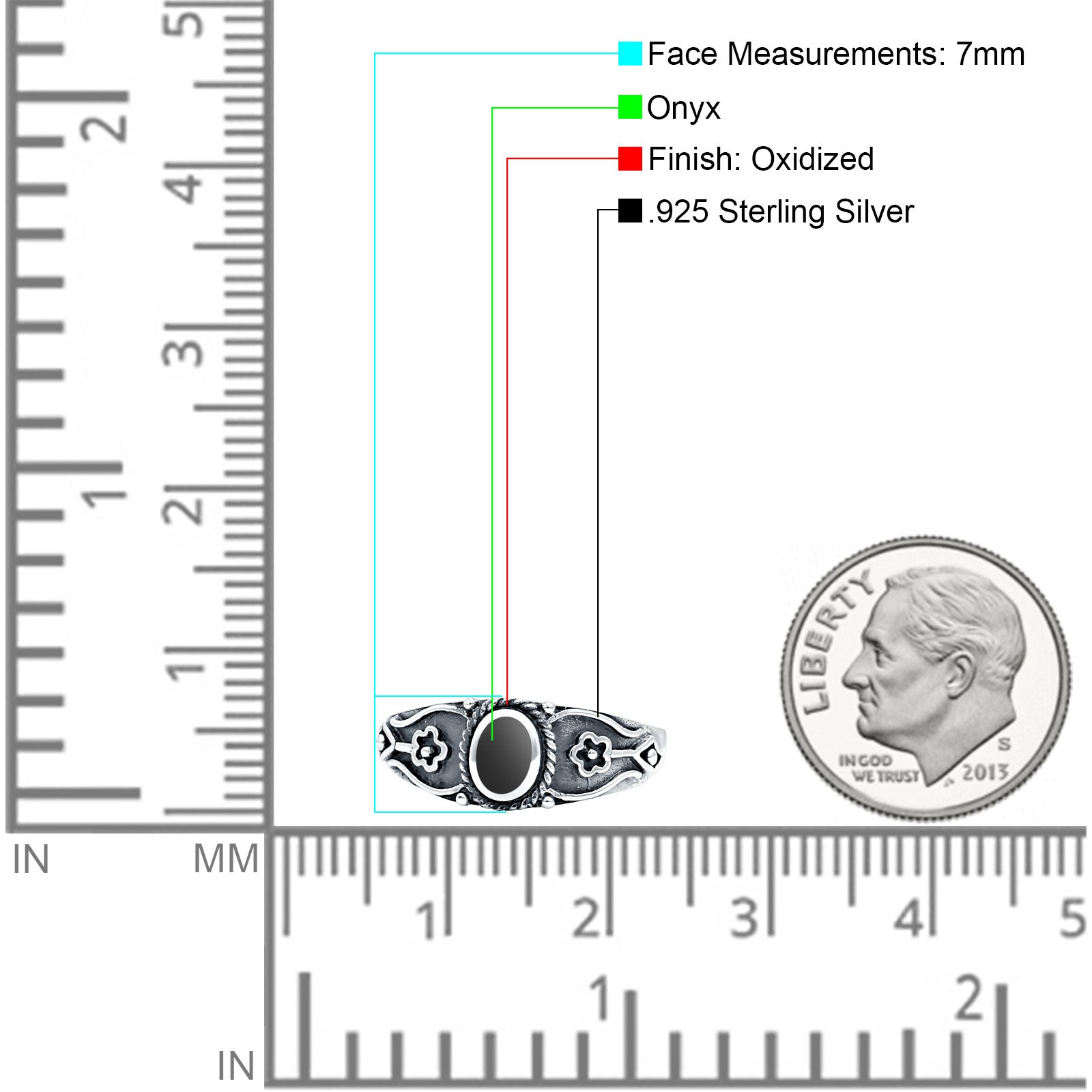 Vintage Style Flower Design Oval Thumb Ring Statement Fashion Oxidized Lab Created Opal 925 Sterling Silver