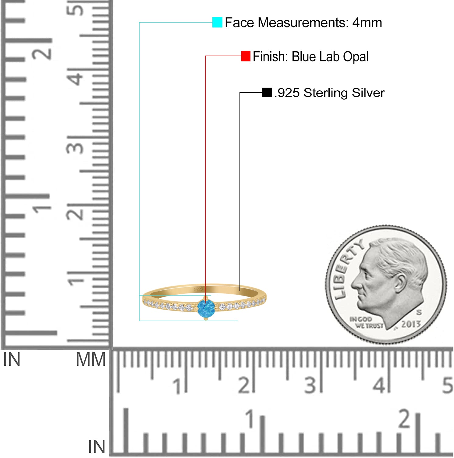 Solitaire Accent Dazzling Thumb Ring Round Lab Created Opal Statement Fashion Ring Solid 925 Sterling Silver