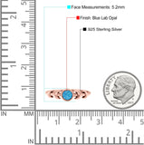 Moon Phases Oxidized Thumb Ring Statement Fashion Ring Lab Created Opal 925 Sterling Silver