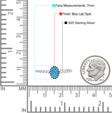 Rope Petite Dainty Lab Created Opal Oval Ring Solid 925 Sterling Silver