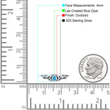 Weave Trinity Celtic Oval Thumb Ring Statement Fashion Oxidized Lab Created Opal 925 Sterling Silver