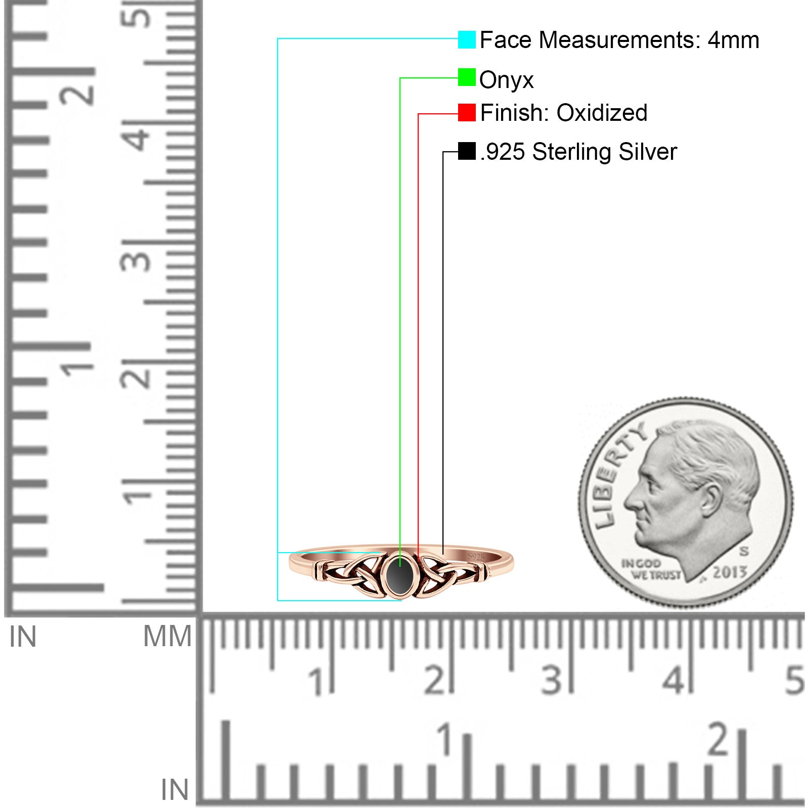 Weave Trinity Celtic Oval Thumb Ring Statement Fashion Oxidized Lab Created Opal 925 Sterling Silver