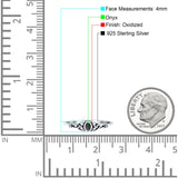 Weave Trinity Celtic Oval Thumb Ring Statement Fashion Oxidized Lab Created Opal 925 Sterling Silver