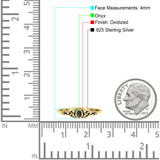 Weave Trinity Celtic Oval Thumb Ring Statement Fashion Oxidized Lab Created Opal 925 Sterling Silver