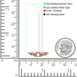 Weave Trinity Celtic Oval Thumb Ring Statement Fashion Oxidized Lab Created Opal 925 Sterling Silver