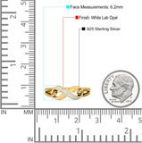 Infinity Wedding Engagement Ring Lab Created Opal 925 Sterling Silver