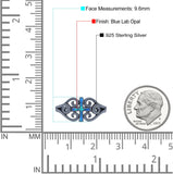 Cross Wedding Engagement Ring Lab Created Opal 925 Sterling Silver