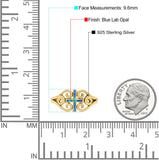 Cross Wedding Engagement Ring Lab Created Opal 925 Sterling Silver