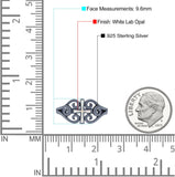 Cross Wedding Engagement Ring Lab Created Opal 925 Sterling Silver