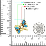 sterling silver butterfly ring