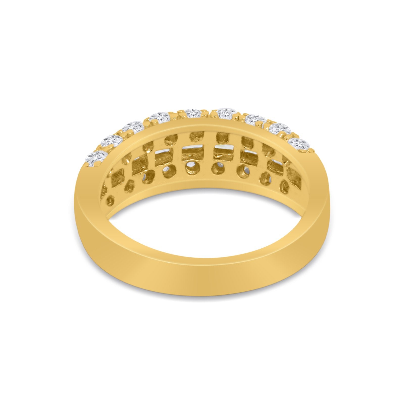 Half Eternity Wedding Band Simulated Cubic Zirconia 925 Sterling Silver