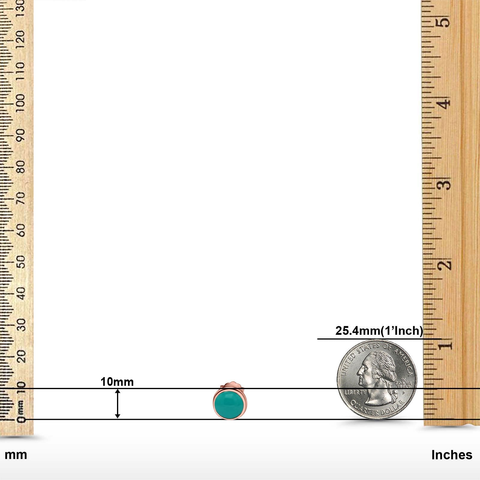 Half Ball Stud Earrings Round 925 Sterling Silver (5mm-16mm)