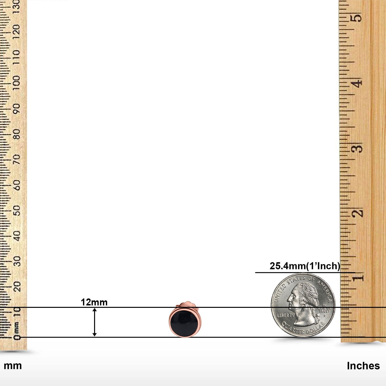 Half Ball Stud Earrings Round 925 Sterling Silver (5mm-16mm)