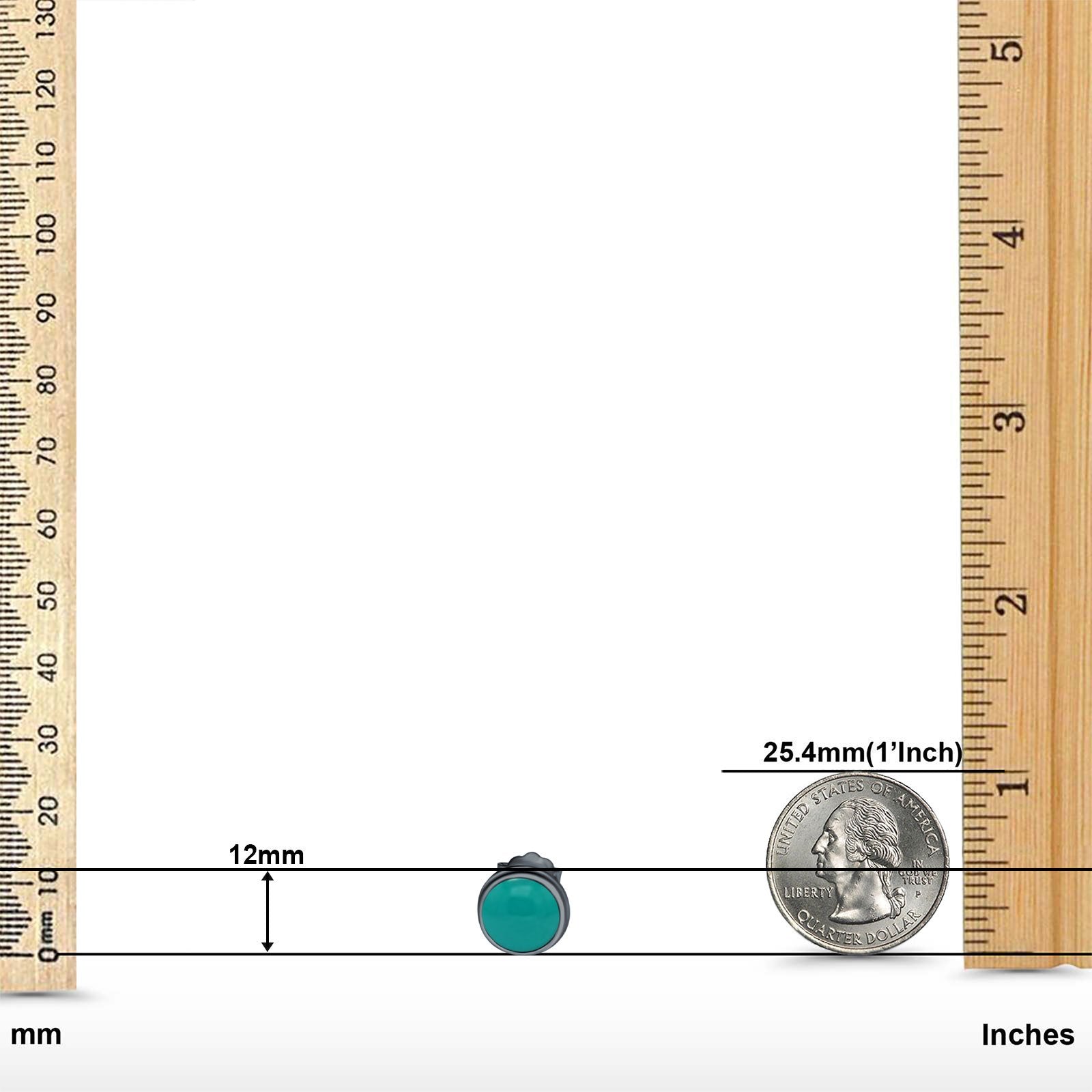 Half Ball Stud Earrings Round 925 Sterling Silver (5mm-16mm)