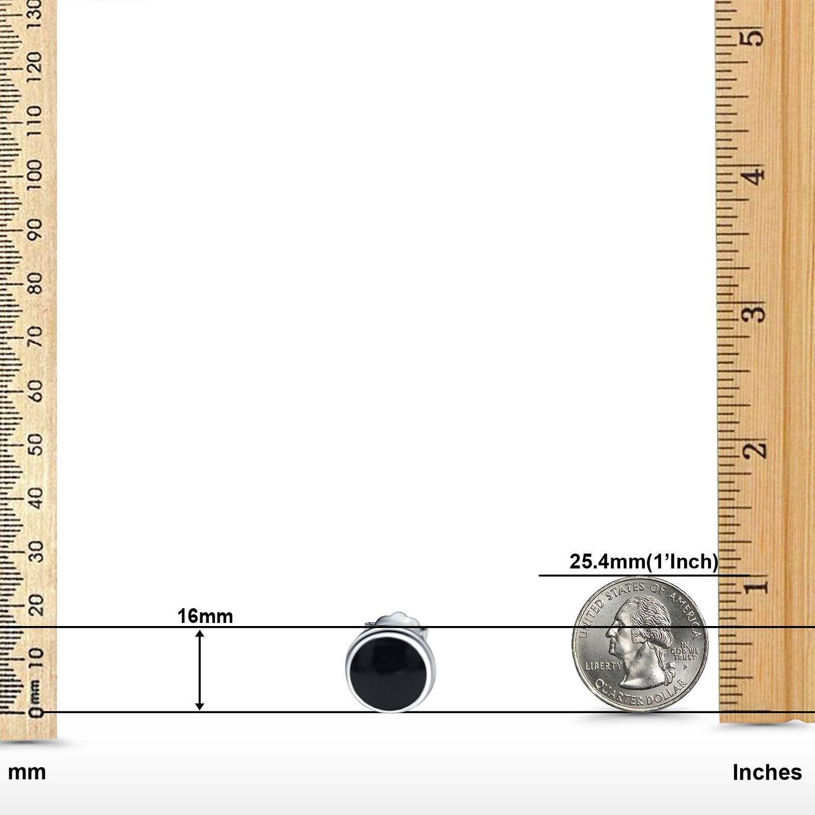 Half Ball Stud Earrings Round 925 Sterling Silver (5mm-16mm)