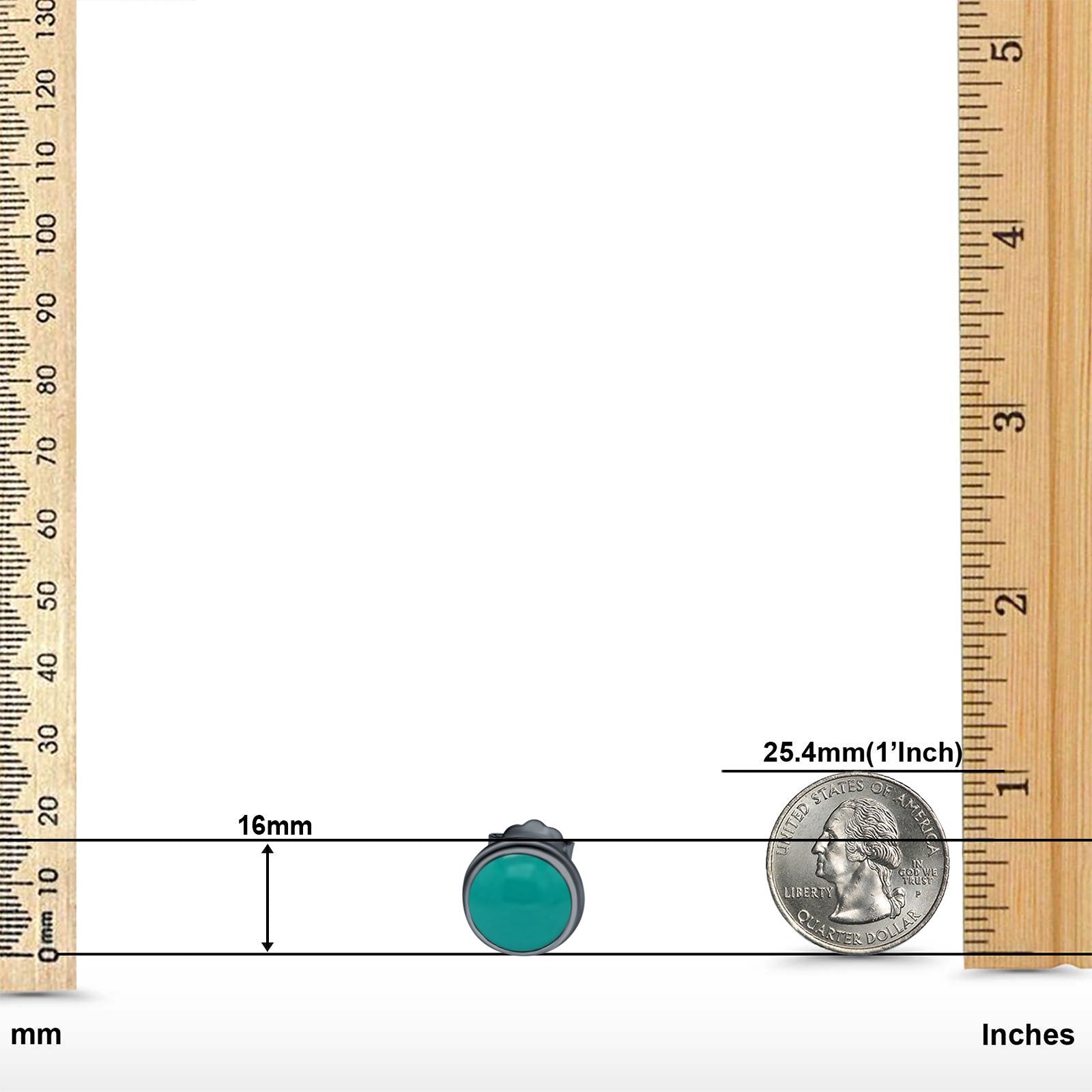 Half Ball Stud Earrings Round 925 Sterling Silver (5mm-16mm)