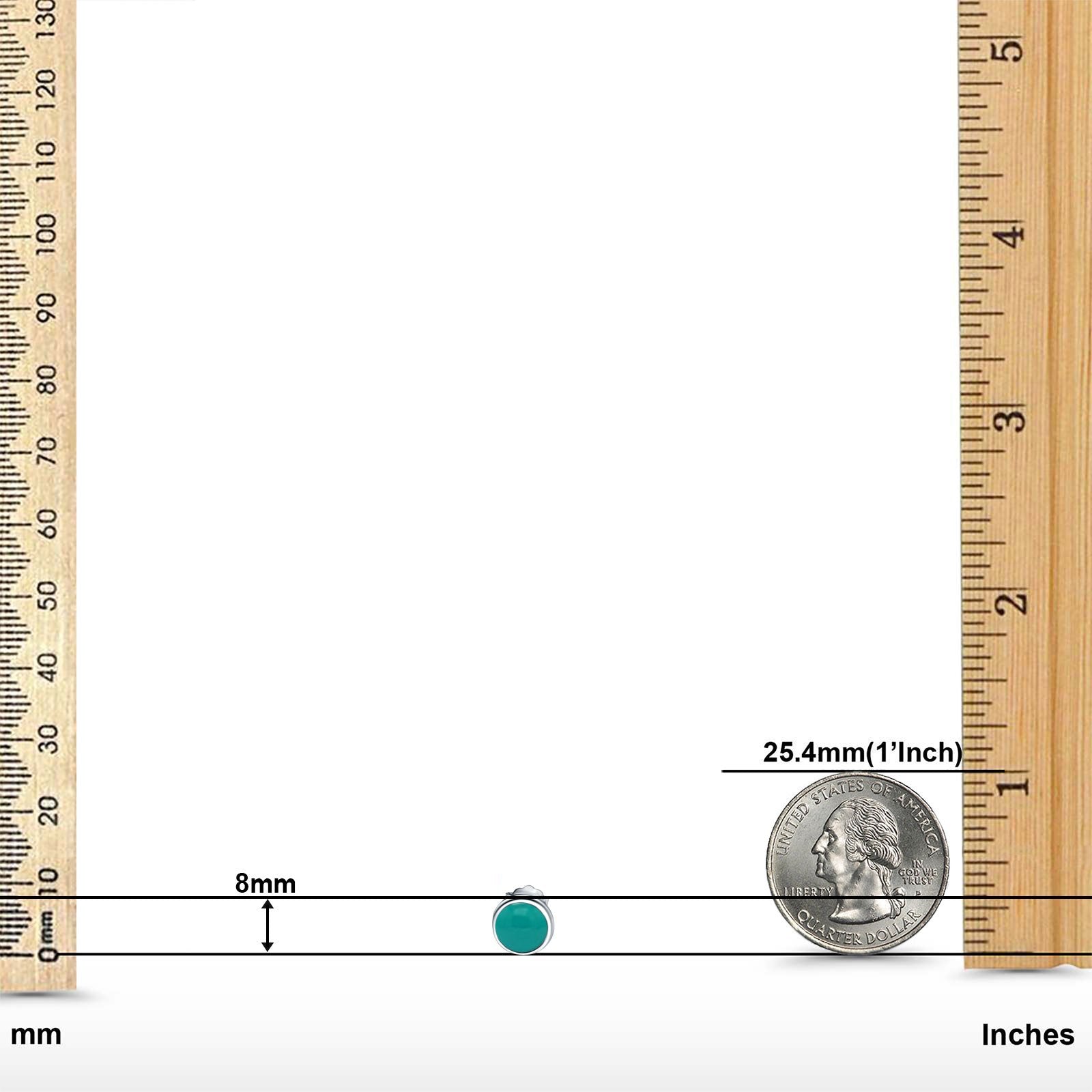 Half Ball Stud Earrings Round 925 Sterling Silver (5mm-16mm)