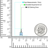 Cushion Leverback Earrings Cubic Zirconia 925 Sterling Silver