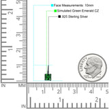 Cushion Leverback Earrings Cubic Zirconia 925 Sterling Silver