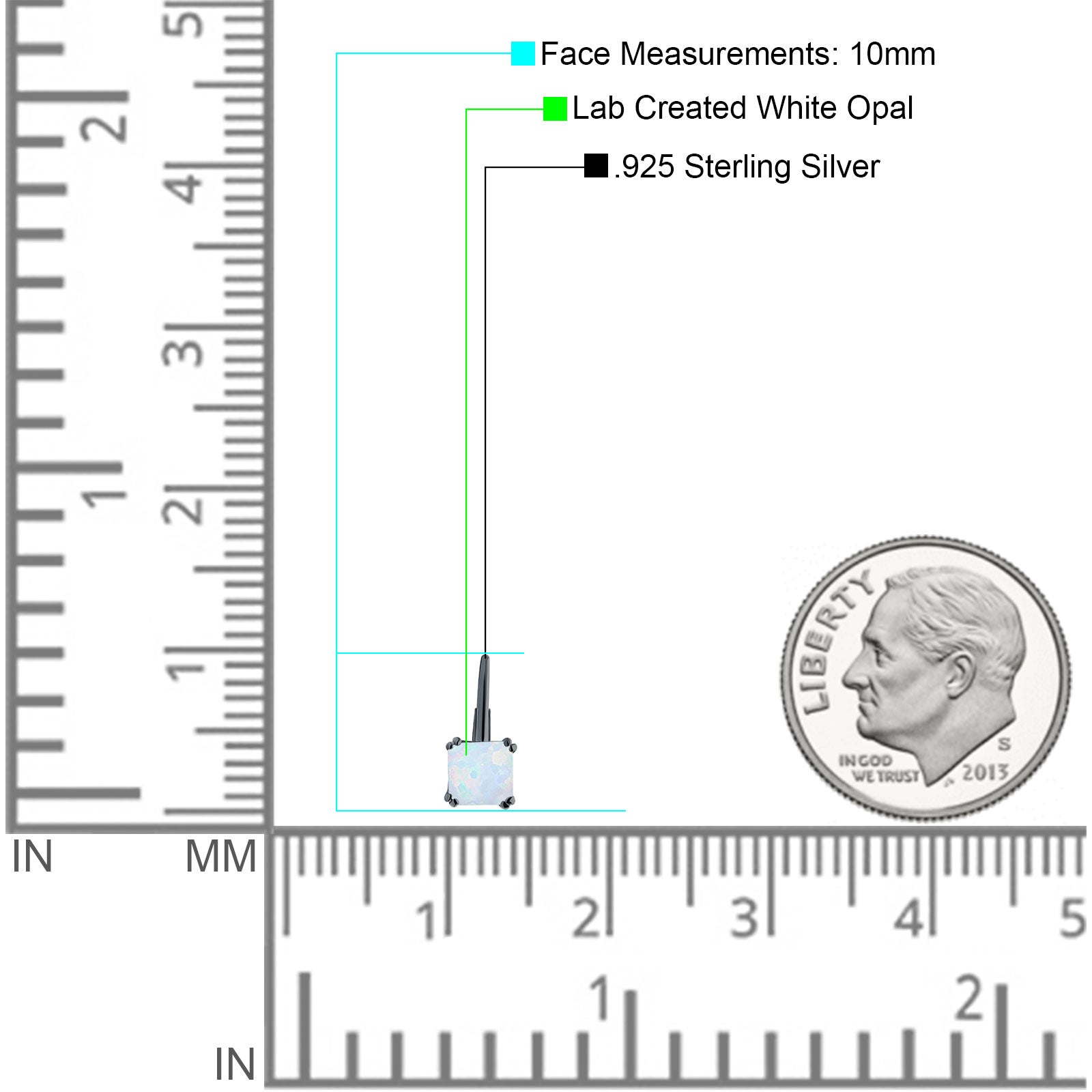 Cushion Leverback Earrings Cubic Zirconia 925 Sterling Silver