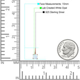 Cushion Leverback Earrings Cubic Zirconia 925 Sterling Silver