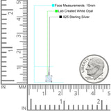 Cushion Leverback Earrings Cubic Zirconia 925 Sterling Silver