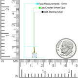 Cushion Leverback Earrings Cubic Zirconia 925 Sterling Silver