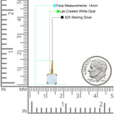 Cushion Leverback Earrings Cubic Zirconia 925 Sterling Silver