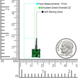 Cushion Leverback Earrings Cubic Zirconia 925 Sterling Silver