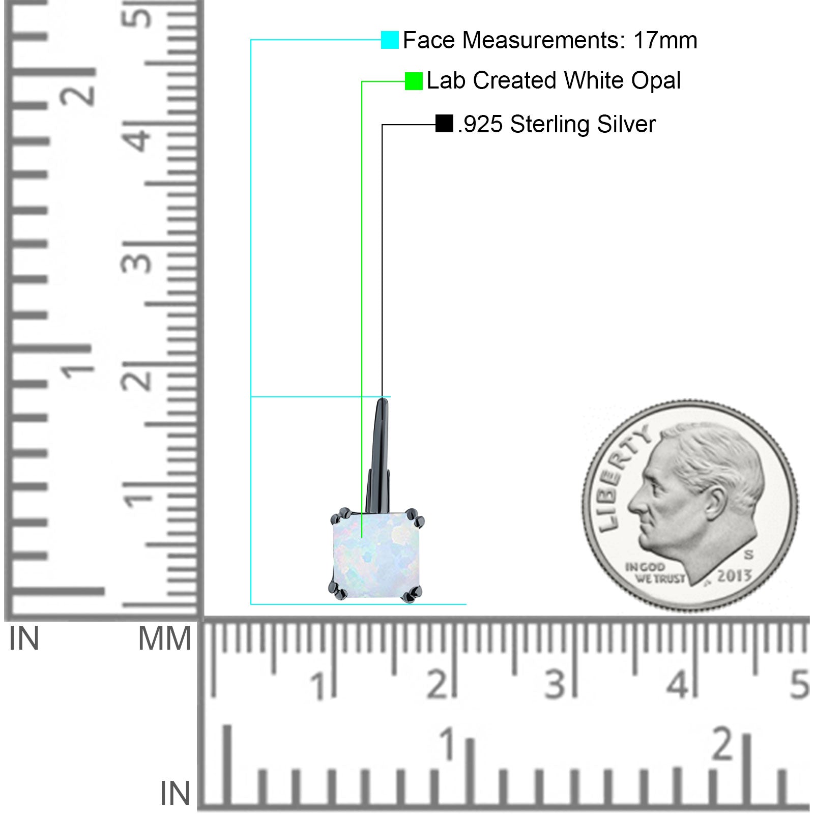 Cushion Leverback Earrings Cubic Zirconia 925 Sterling Silver