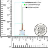 Cushion Leverback Earrings Cubic Zirconia 925 Sterling Silver