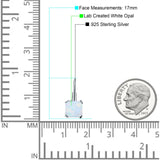 Cushion Leverback Earrings Cubic Zirconia 925 Sterling Silver