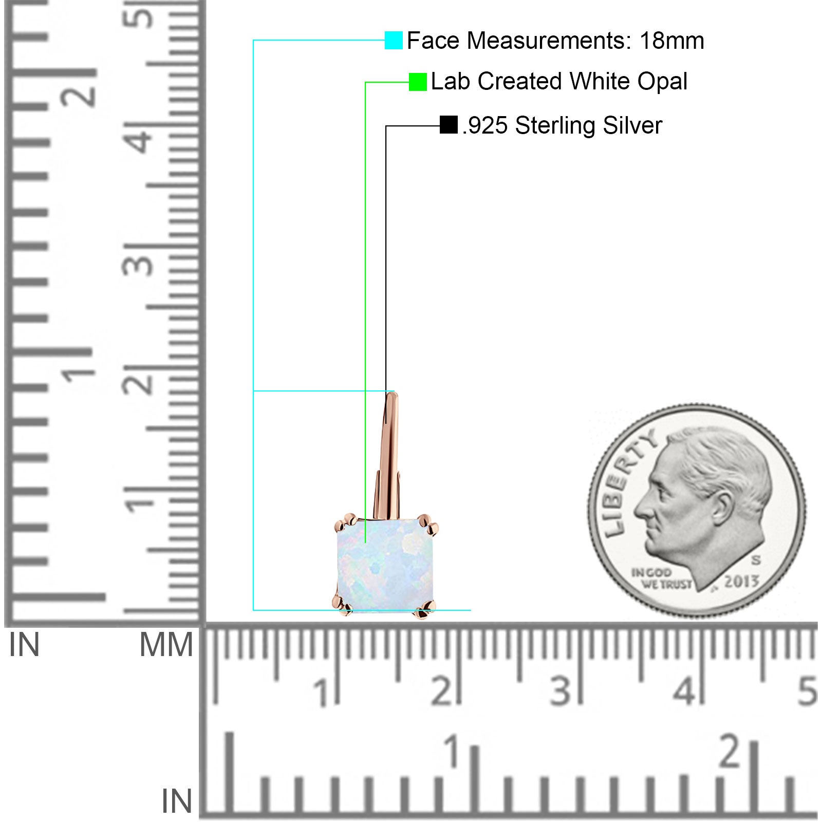 Cushion Leverback Earrings Cubic Zirconia 925 Sterling Silver