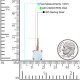 Cushion Leverback Earrings Cubic Zirconia 925 Sterling Silver