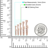 Huggie Hoop Earrings Round Cubic Zirconia 925 Sterling Silver