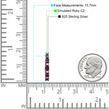 Half Eternity Huggie Hoop Earrings Cubic Zirconia 925 Sterling Silver