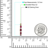 Half Eternity Huggie Hoop Earrings Cubic Zirconia 925 Sterling Silver