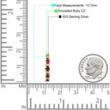 Half Eternity Huggie Hoop Earrings Cubic Zirconia 925 Sterling Silver